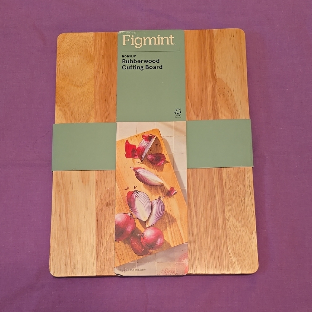 Figmint Rubberwood Cutting Board
